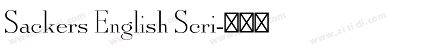 Sackers English Scri字体转换